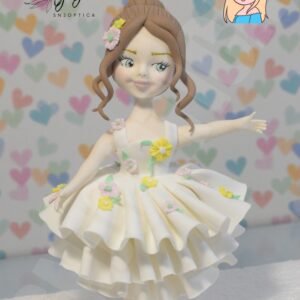 Figurica za tortu, devojcica na zicanoj konstrukciji #2
