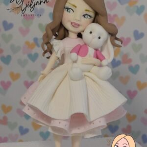 Figurica za tortu, devojcica na zicanoj konstrukciji #5